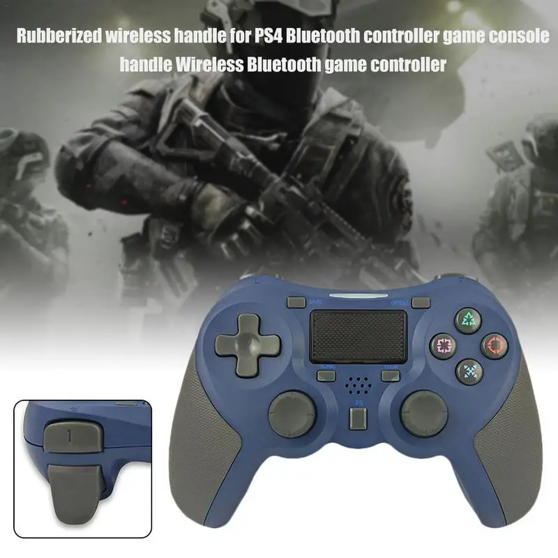 Горячая Распродажа прорезиненная ручка беспроводного контроллера для PS4 Геймпад