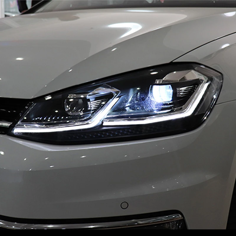 Roadot автомобильные ходовые огни фары для VW Golf 7 2018 Противотуманные двойной U