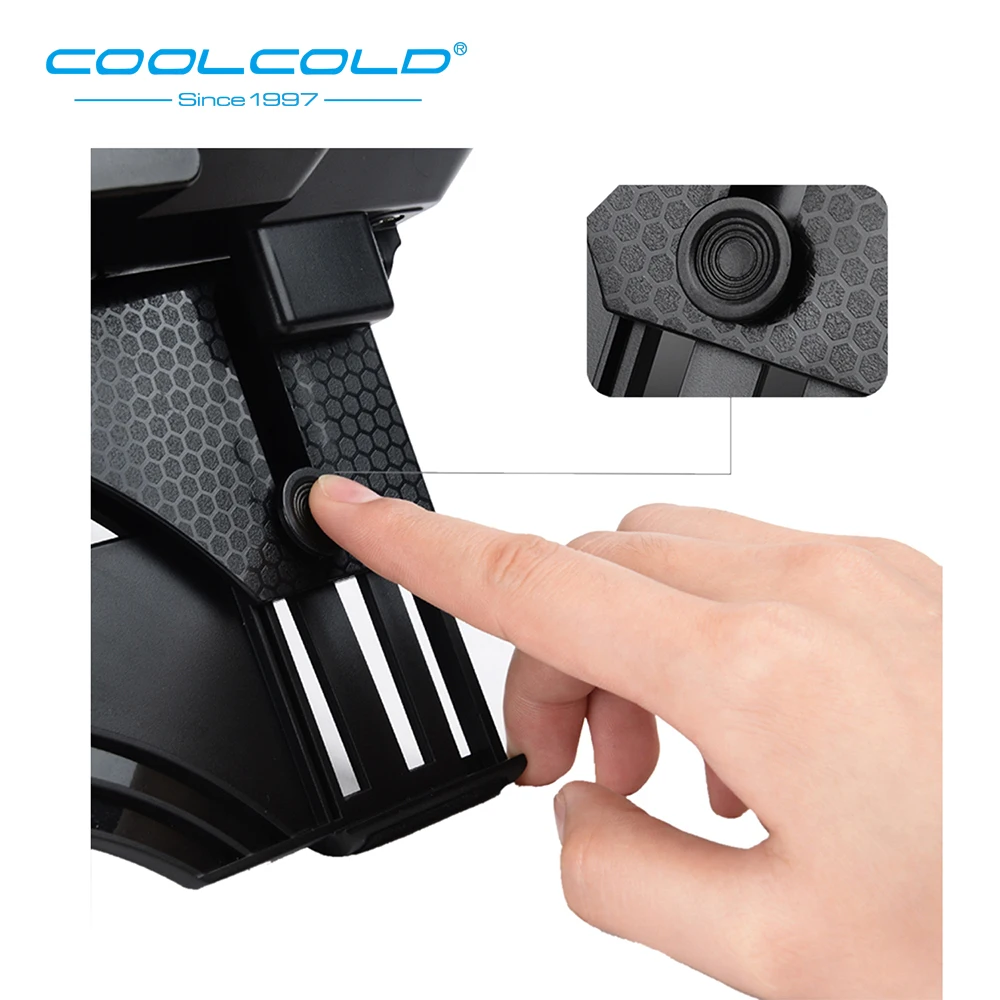 Охлаждающая подставка COOLCOLD для ноутбуков с 2 USB портами пять регулируемых углов