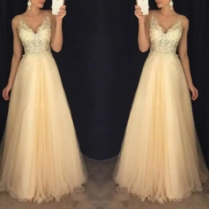 Модные платья Очаровательное длинное вечернее платье Vestido ТРАПЕЦИЕВИДНОЕ ПЛАТЬЕ