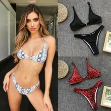 Комплект из двух предметов для женщин с леопардовым принтом летняя пляжная одежда комплект бикини купальник Push Up Купальники для малышек