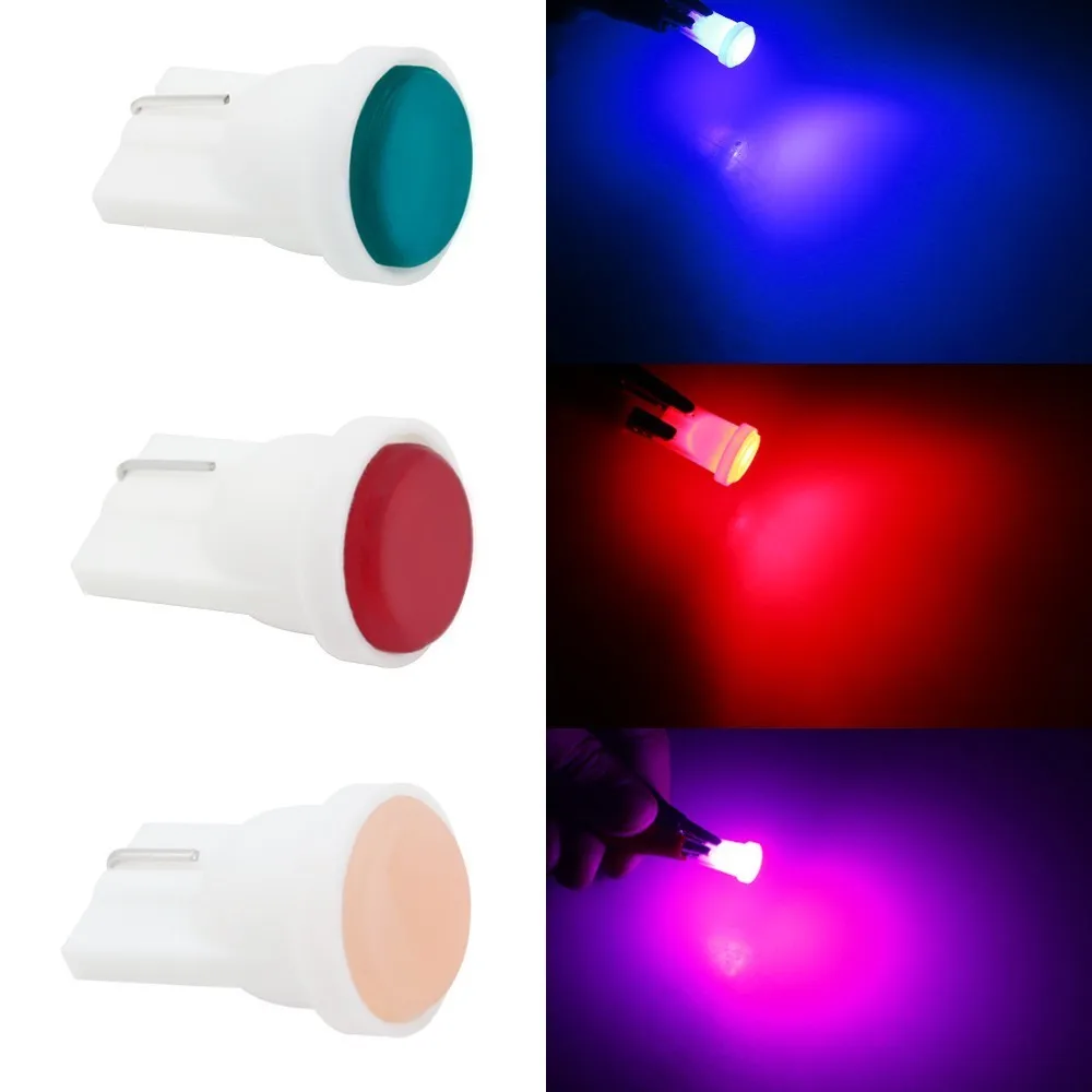

10 pcs T10 LED Lights Car Interior LED T10 COB W5W 168 Wedge Door Instrument Side Lamp Light Bulbs 12V