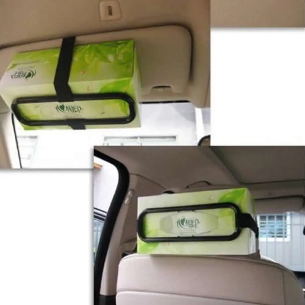 

Car Sun Visor Tissue Paper Box Holder Auto Seat Back Accessories Clip Bracket