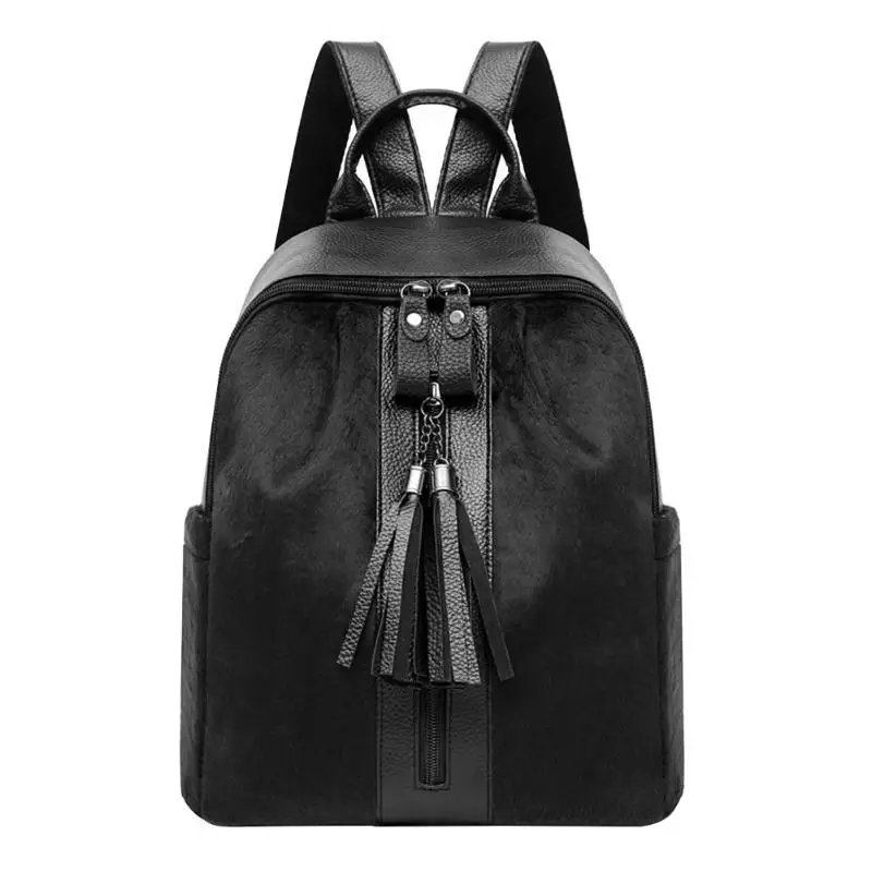 2019 Mini Women Backpack Black Zipper Tassel Pu Leather Rucksack Ladies Travel Schoolbags Female Shoulder Bagpack 2019 Mini Women Backpack Black Zipper Tassel Pu Leather Rucksack Ladies Travel Schoolbags Female Shoulder Bagpack