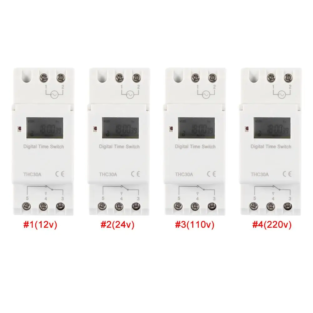

THC 30A Digital Timer Switch Programmable Electronic Time Control Switches 2019 new style