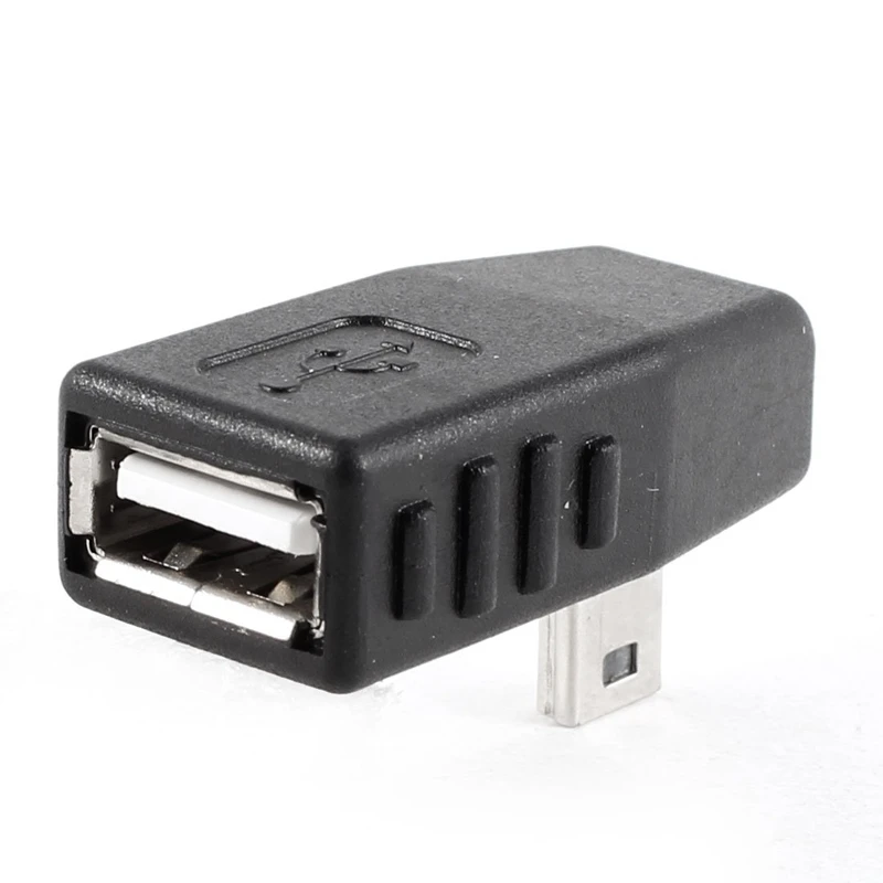 

Black USB 2.0 Type A Female to Mini B 5 Pin Male 90 Degree Adapter Connector