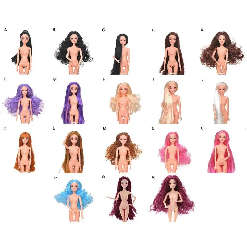 1/6 BJD шарнир Кукла Обнаженная тело 12 подвижные шарнирные DIY куклы 3D голова