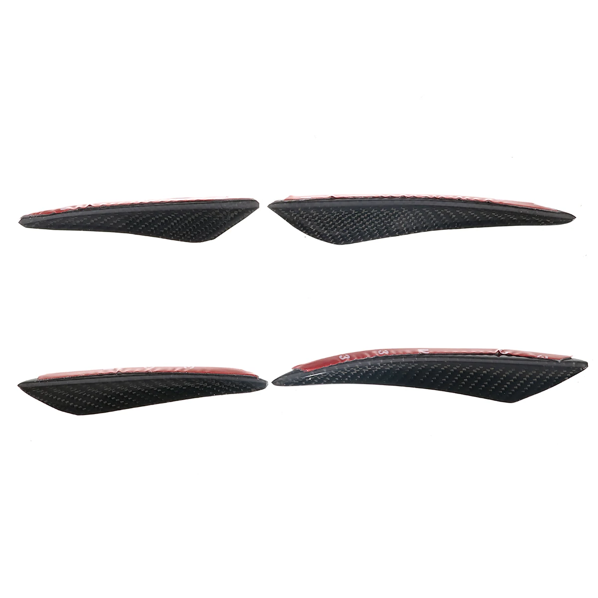 Car Styling 4PCS Universal Fit Front Bumper Lip Splitter Fins Body Spoiler Refit Bumper Trim Exterior Parts Car Styling 4PCS Universal Fit Front Bumper Lip Splitter Fins Body Spoiler Refit Bumper Trim Exterior Parts