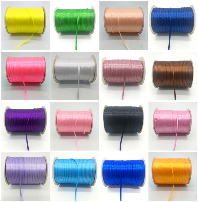 

(20Yards/lot)1/8" 3mm Silk Satin Ribbon Polyester Ribbon Wedding Christmas Party Decoration DIY Gift Packing