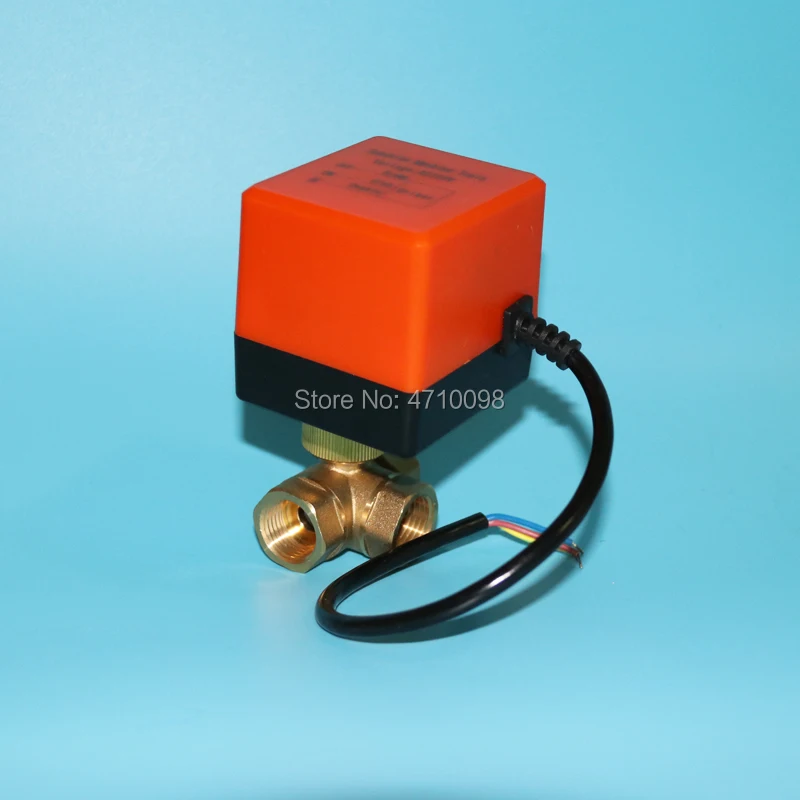 Электрический привод valveDN32(G1.2 ") AC220V T port латунный моторизованный шаровой клапан