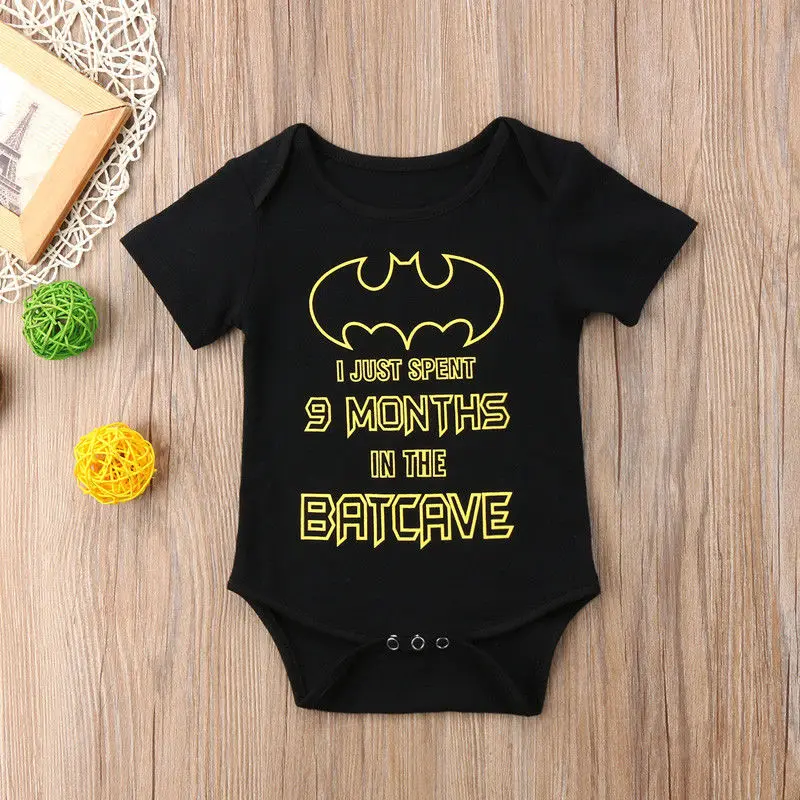 Pudcocoo بابيس الملابس لطيف باتمان طفل رضيع فتاة قصيرة الأكمام رومبير بذلة الملابس وتتسابق