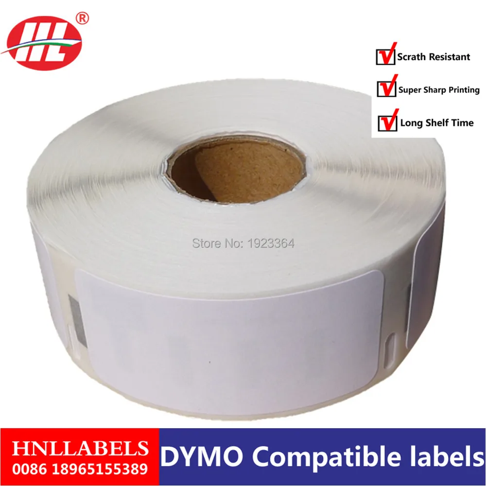 100X рулоны совместимые с Dymo этикетки 11352 11252 54 мм x 25 500 этикеток в рулоне LabelWriter Turbo