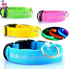 Nylon LED Pet Dog Collar Light Up Dog Leash Collar Night Safety Flashing Adjustable glow in the dark Pet Supplies perro led . Nylon LED Pet Dog Collar Light Up Dog Leash Collar Night Safety Flashing Adjustable glow in the dark Pet Supplies perro led .