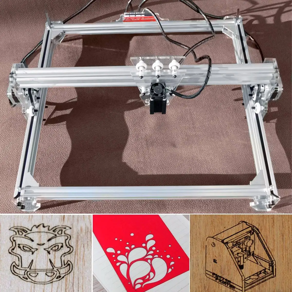 50*65 см 15 Вт ЧПУ лазерный гравер гравировальный станок для металла/дерева маршрутизатор/DIY резак 2 оси гравер Настольный Резак+ лазер