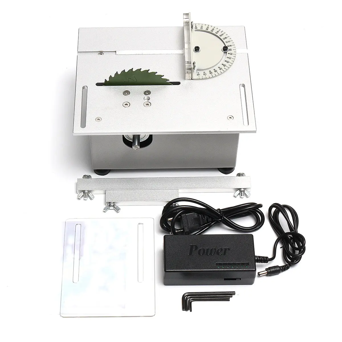 

Small Table Saw Blade DIY Woodworking Cutting Machine DC12-24V Cutting Electric Saw Tool with Power Adapter
