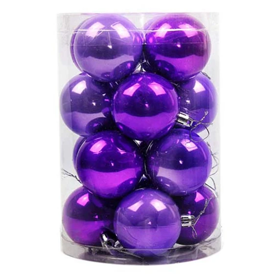 16pcs Christmas Tree Ornaments Multicolor Christmas pearl Ball Bright