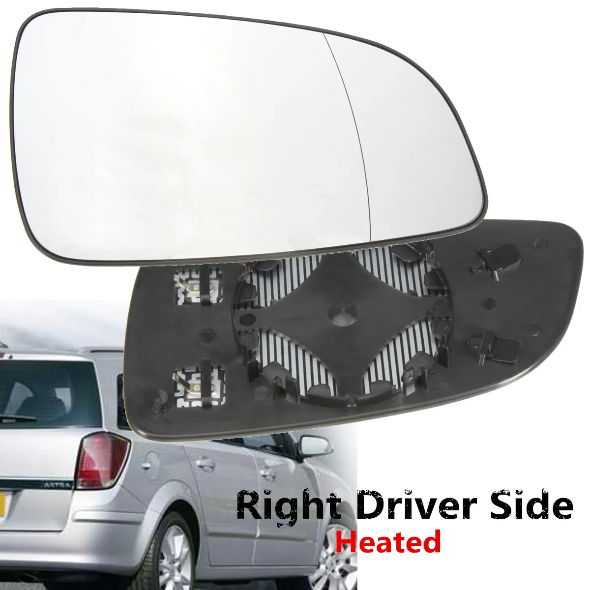 Aspherical Heated Left Wing Side Mirror Glass Fits VW Transporter T5 2009