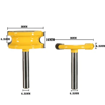 

2pc 1/4 Wood Milling Cutter "Diameter Flute and Bead Router Bit Set Woodworking Cutter Woodworking Bits 1/4"or 1/2" Shank