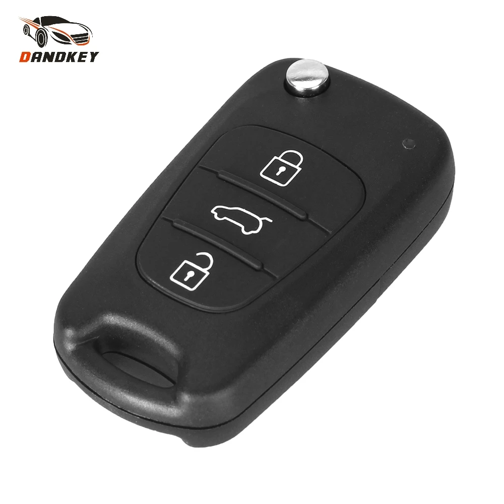 

Dandkey New Replacement Remote Key Shell For Hyundai I30 IX35 3 Buttons Flip Folding Fob Car Key Case Blank Cover key shell