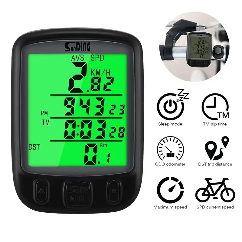 

Wireless Computer Magnetic Mileage Indicator Battery Powered Portable for Cycling Realtime Speed and Distance Track