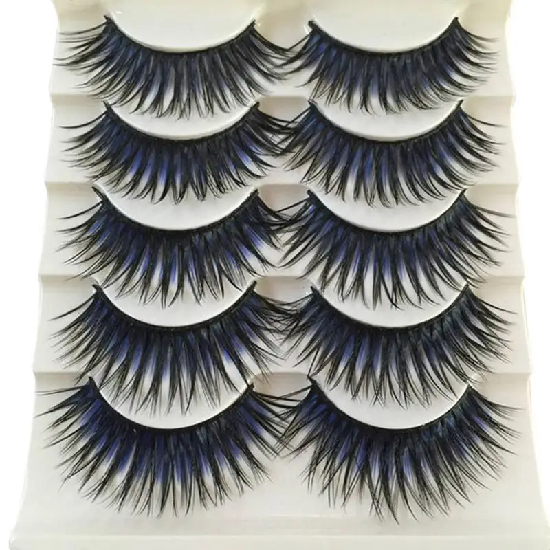 

5 Pairs 3D Silk Eyelashes Hand Made Natural Long Faux Mink Lashes Vegan Cruelty Free False Lashes Extensions Maquiagem Makeup