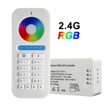 2,4G RGB контроллер, DC12V/DC24V, цвет и яркость регулируемые, для RGB светодиодный полосы, Точечный светильник s, жесткий барный светильник, линейный светильник s и т. Д