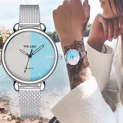 2018 новые модные женские наручные часы YOLAKO брендовые Роскошные Пластиковые кожаные кварцевые часы подарок часы Relogio Feminino горячая распродажа