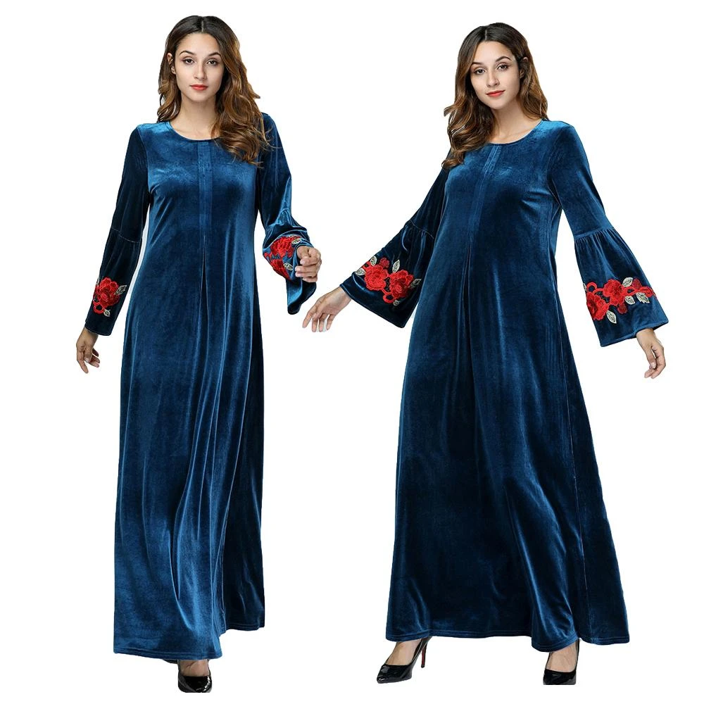 velvet bell sleeve dress