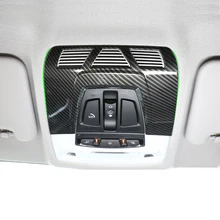 Карбон волокно Стиль спереди подвесной фонарь для чтения рамка покрытие стикер для отделки пульт дистанционного управления для BMW 1 2 3 серии X1 F48 X5 X6 F15 F16 3GT F30 F34