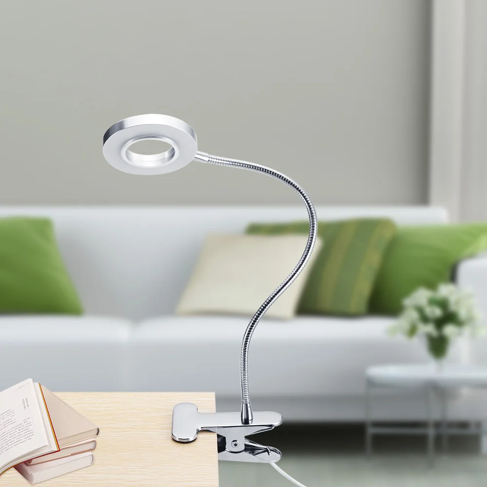 

Flexible Manicure Girl Makeup Equipment LED Clip Book Night Light Student Eye Protection Office Lighting Desk Table Lamp