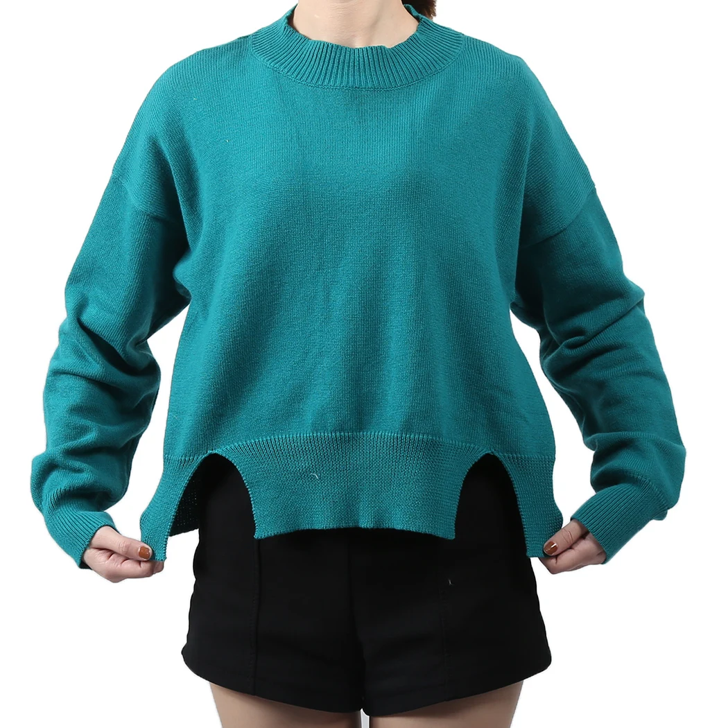  Korean  Women Oversized  Sweater  Winter Spring Warm Split 