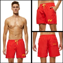 Мужская футболка для серфинга, шорты для серфинга, красные шорты для серфинга, полиэстер, Шорты для плавания, Maldives, Пляжные штаны, мужские плавки, шорты Бермуды для серфинга