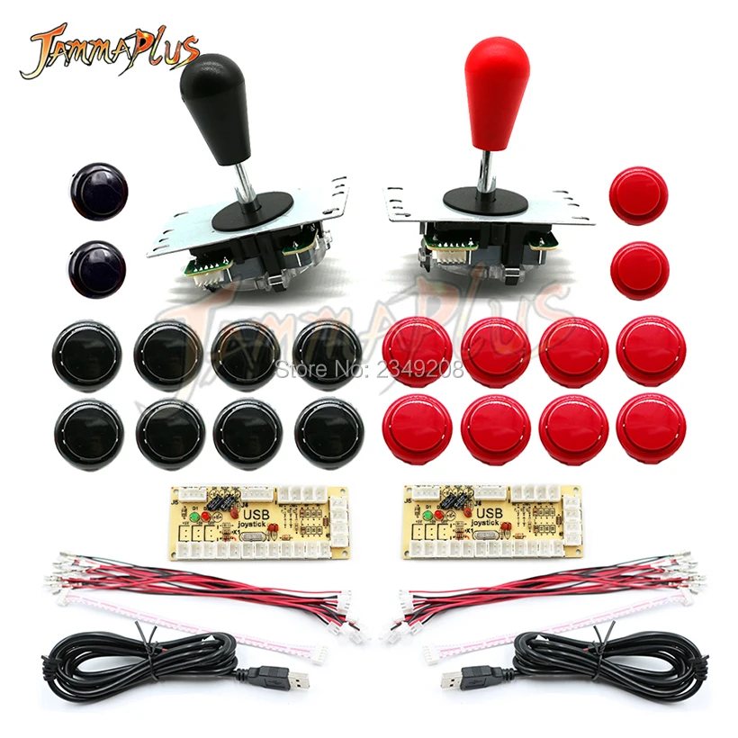 

2 Player Zero Delay Joystick Arcade DIY 2 USB Encoder+2 Joystick+20 Copy SANWA Push Buttons Arcade Game Raspberry Pi Handle