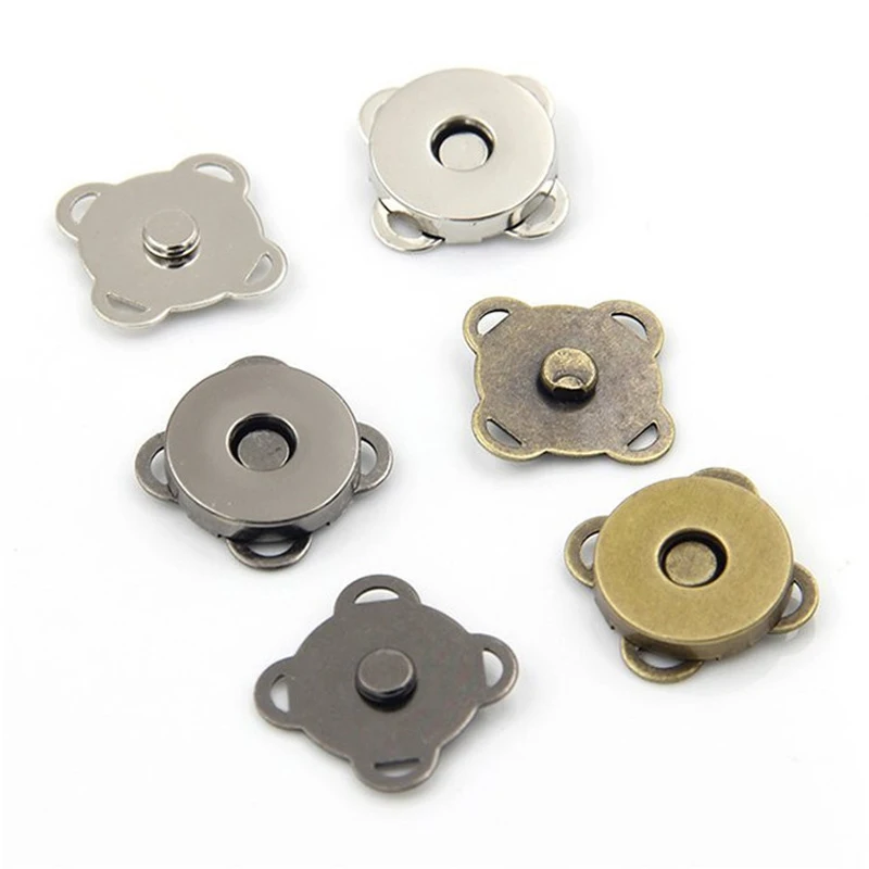 

Button Black Silver Gold Bronze Overcoat Bag Garment Accessories Metal Magnetic Snaps Sew On Scrapbooking DIY