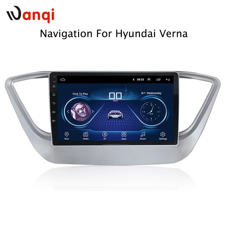 Горячая продажа 9 дюймов Android 8,1 автомобильный Dvd Gps плеер для hyundai Verna Solaris 2017-2016 Радио Видео Навигация Bt Wifi