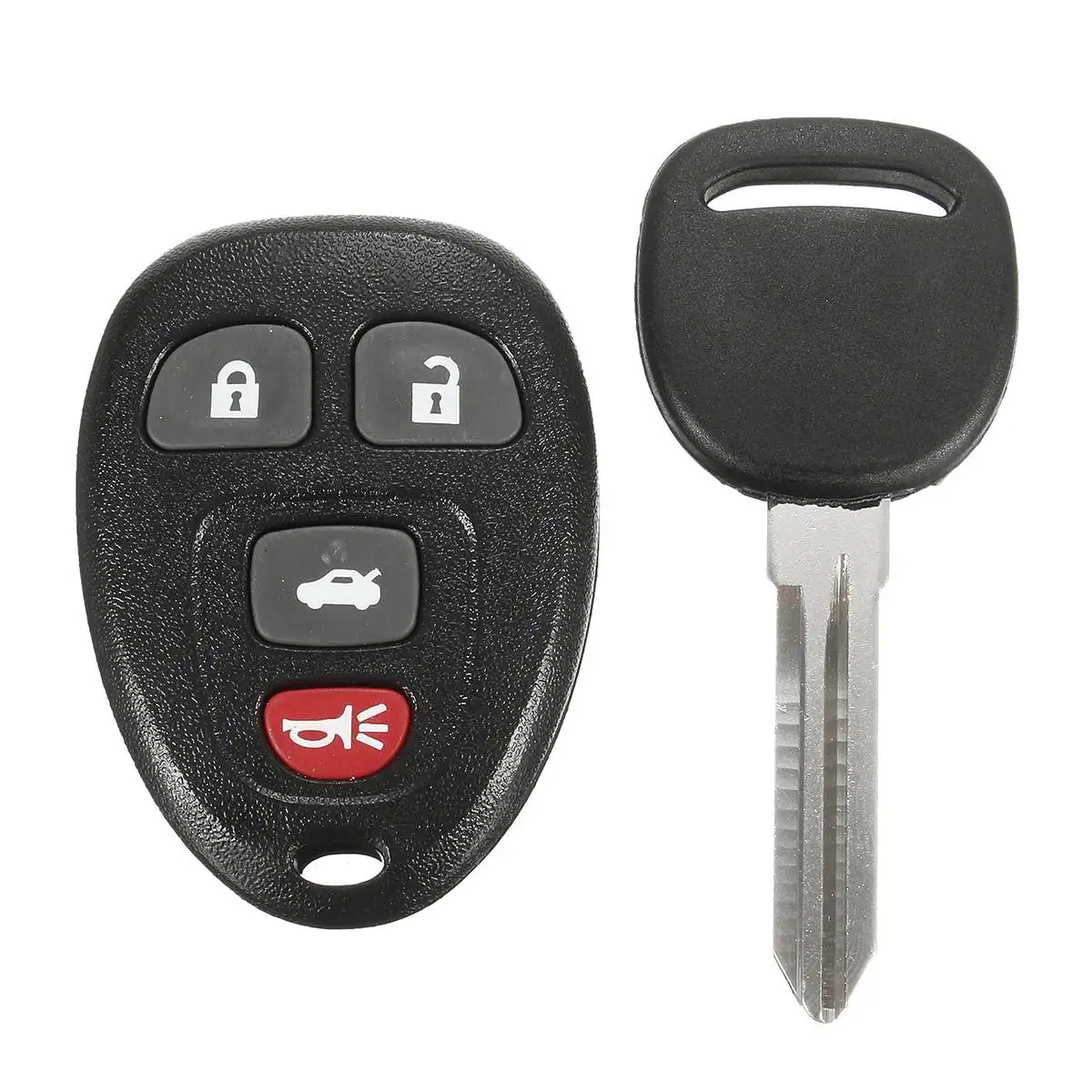 

4Button Keyless Entry Remote Fob + Uncut Ignition Transponder Chip Key For Chevrolet 2006-2010