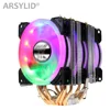 ARSYLID CN-609 6 heatpipe dual-tower cooling RGB 4pin PWM fan CPU cooler LGA775 115X 1366 2011 AM3 AM4 9cm fan support Intel AMD ► Photo 1/6