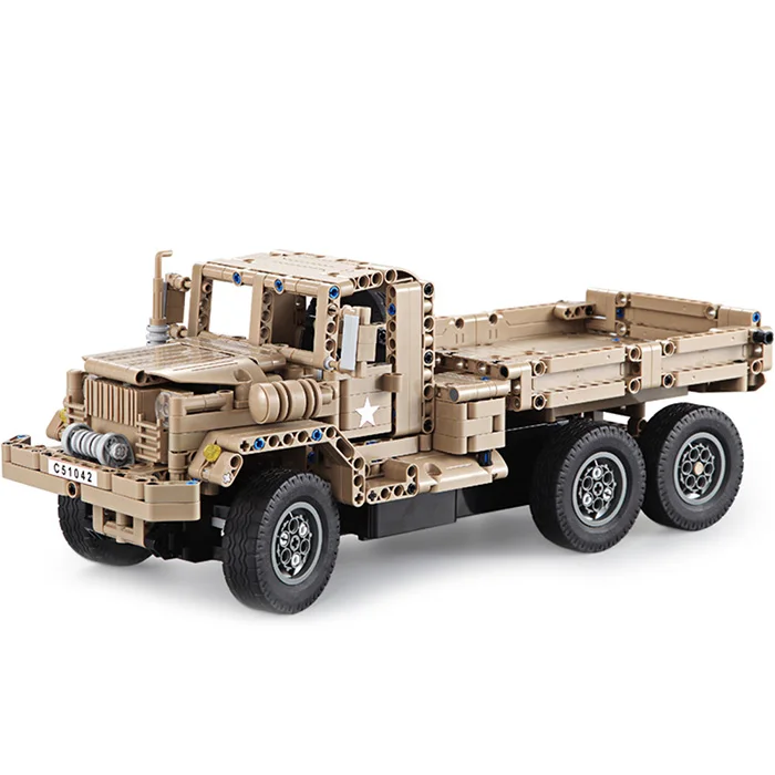 

New !CaDA DIY Assembled Simulation Military Truck Building Block Toy With Remote Control 545pcs Building Block Kids Gift
