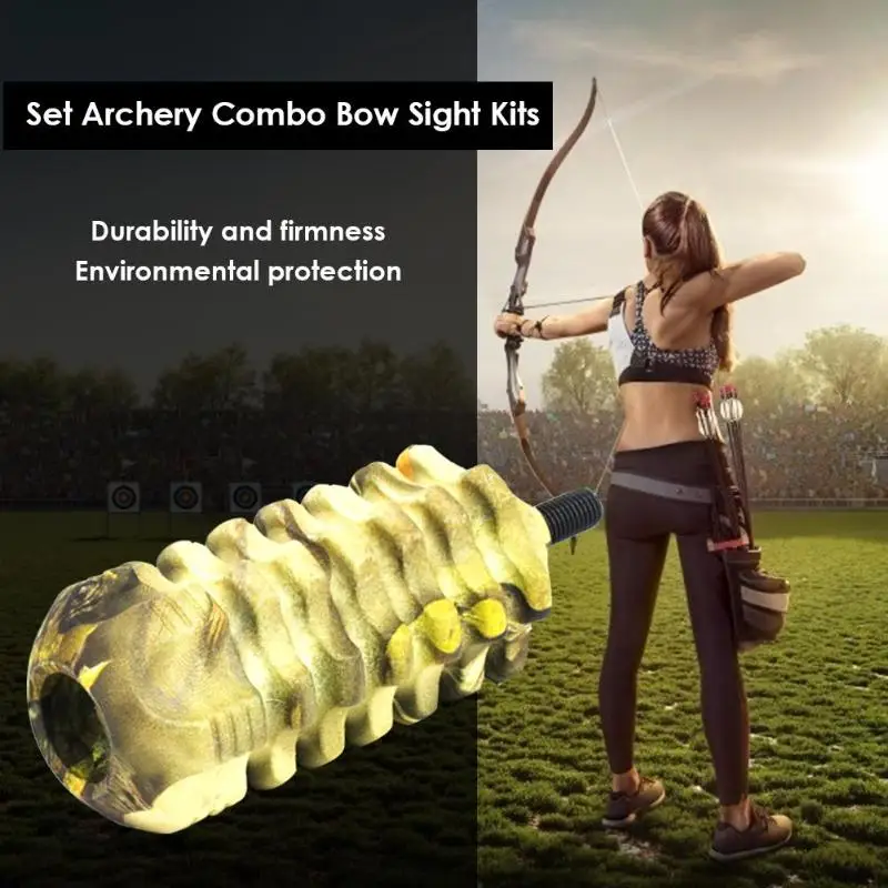 

Hot Archery Combo Bow Sight Kits Arrow Rest Stabilizer for Hunting Recurve Compound Bow Environmental protection Alloy Rubber
