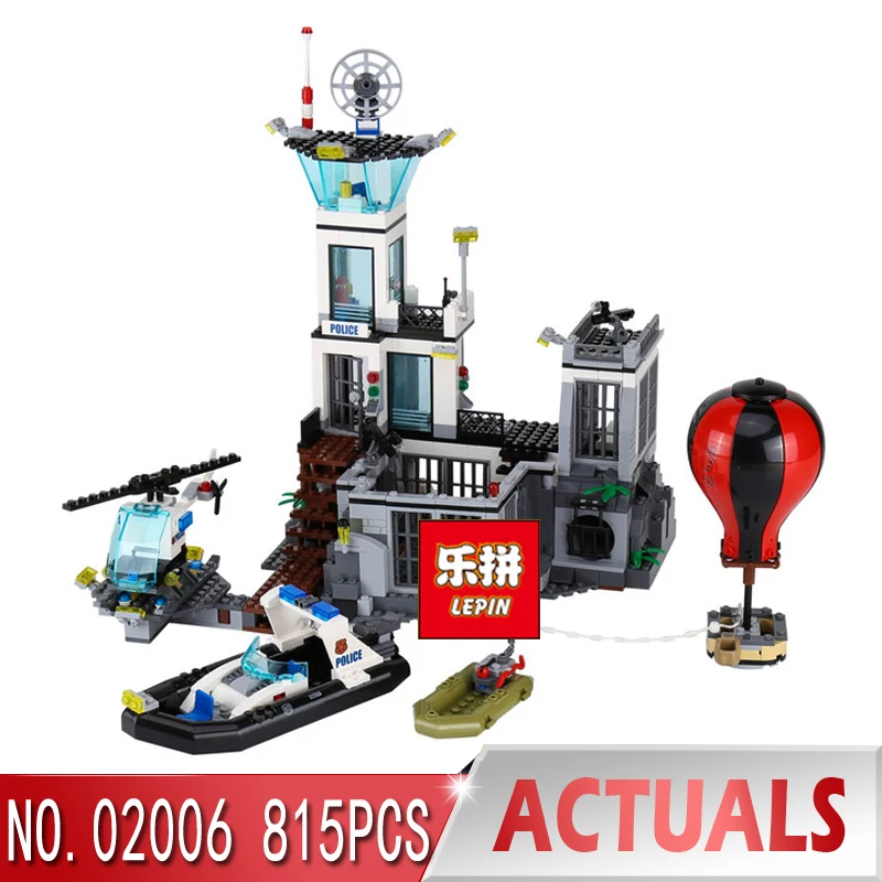 

Models building toy Lepin 02006 815pcs Building Blocks Compatible with legoinglys 60130 City Series Prison Island Kid toys gift