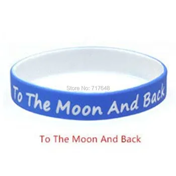 

300pcs Love Sentences To The Moon And Back wristband silicone bracelets free shipping by FEDEX A