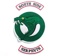 

RIVERDALE Green Snake Southside Serpents Patches Iron On Para Shirt Pocket Clothes Jacket Embroideried Badge