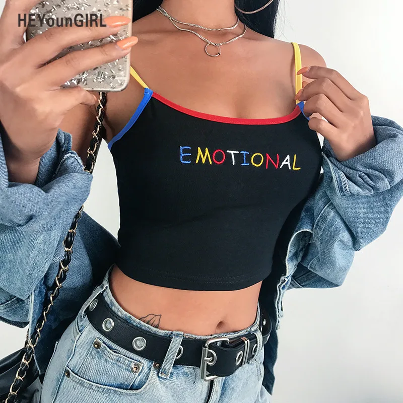 

Casual Harajuku Tank Top Women Crop Tops Tees Backless Cropped Camis Top Cotton Summer Streetwear GRNSHTS