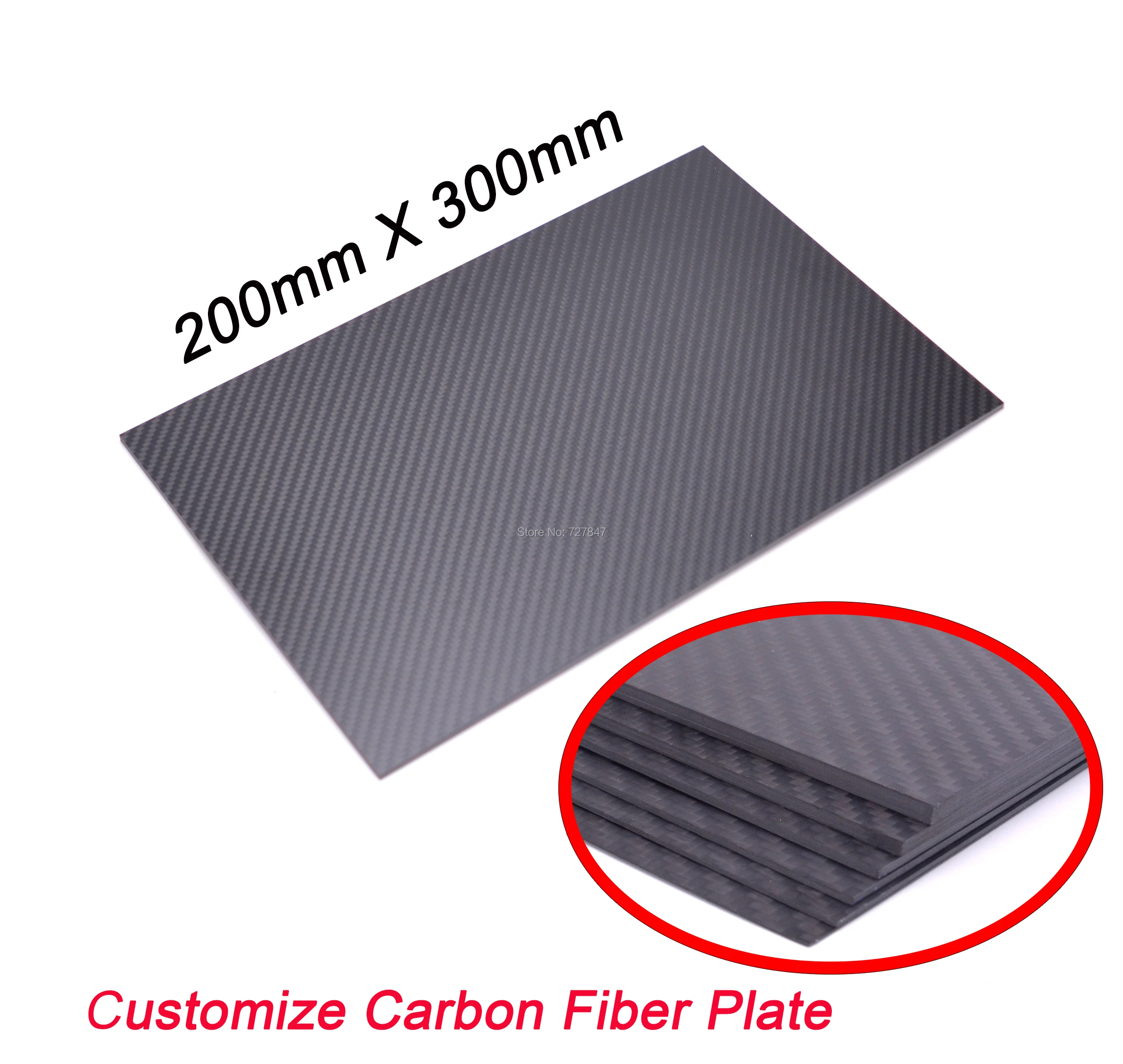 RC Carbon Fiber Plate 2mm x 400mm x 300mm RC Carbon Fiber Plate 2mm x 400mm x 300mm