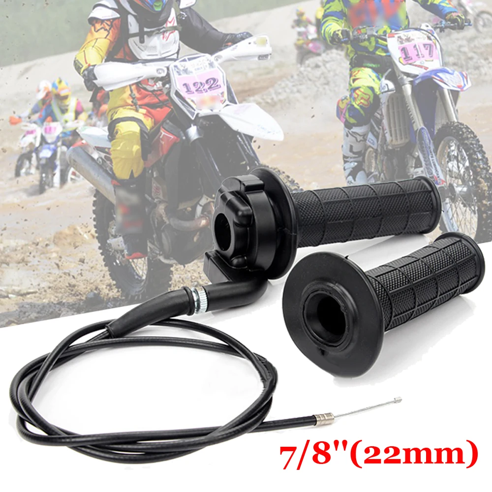 

7/8 Throttle Handle Grip Cable Assembly For ATV Quad Pit Dirt Bike 50 110 125CC