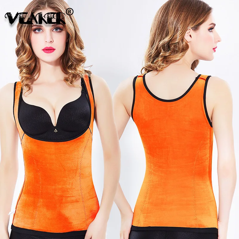 Women Thermal Underwear Camisoles Tanks winter warm Velvet Sleeveless Undershirt Fleece Vest Body Corset Lingerie Shapewear