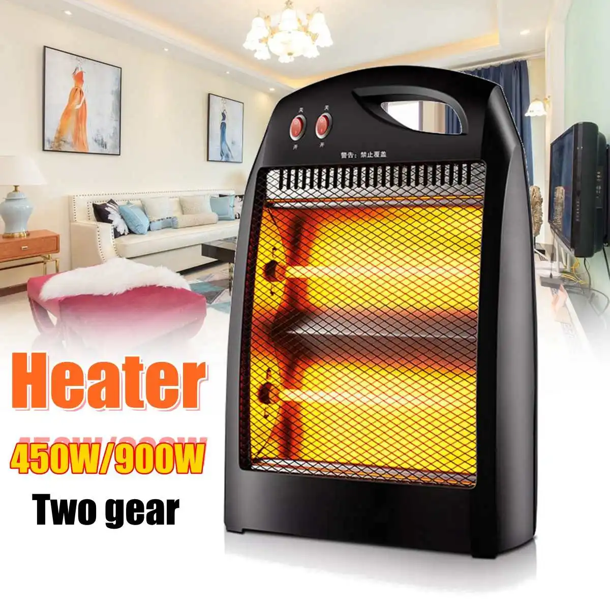 

220V 450W/900W Portable Ceramic Heater Electric Hot Fan Home Winter Warmer
