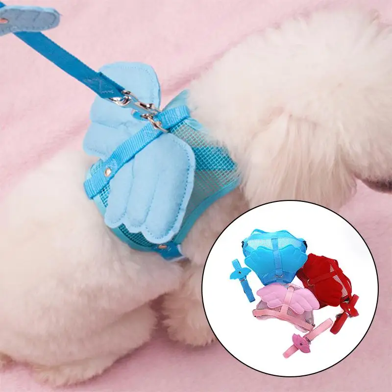 Cute Angel Pet Dog Leashes Collars Puppy Leads for Small Dogs Cats