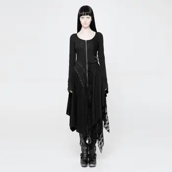 

Punk Rave Women's Goth Asymmetric Middy Dress WQ-368LQF