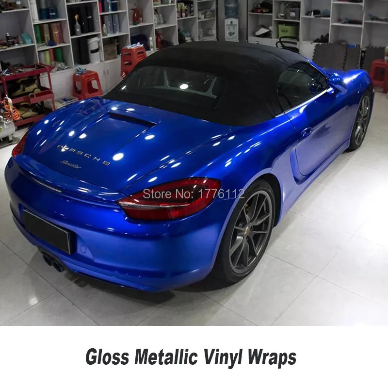 Buy Gloss Metallic blue Vinyl Wrap Car Wrap With Air